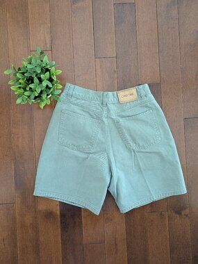 GREEN WASHED VINTAGE JEAN SHORTS
